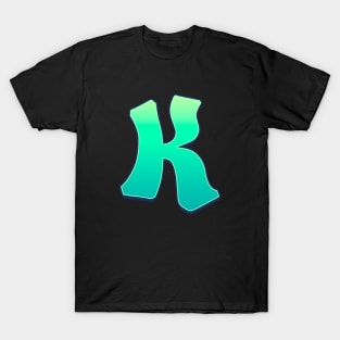 Letter K - Green fade T-Shirt